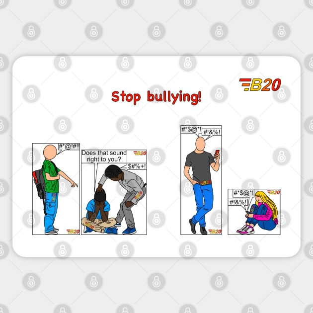 Stop bullying! Sticker by superbottino96